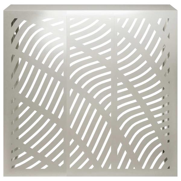 Klimaanlagenabdeckung Silber 110 x 50 x 105 cm Edelstahl
