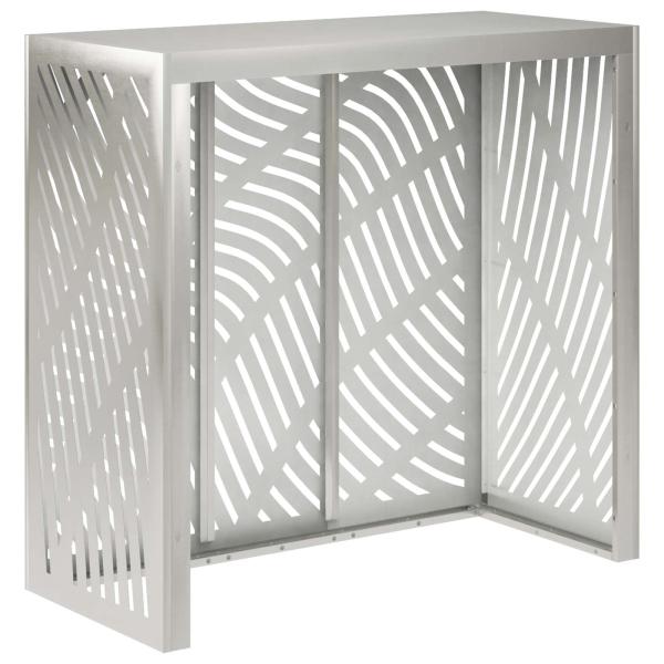 Klimaanlagenabdeckung Silber 110 x 50 x 105 cm Edelstahl