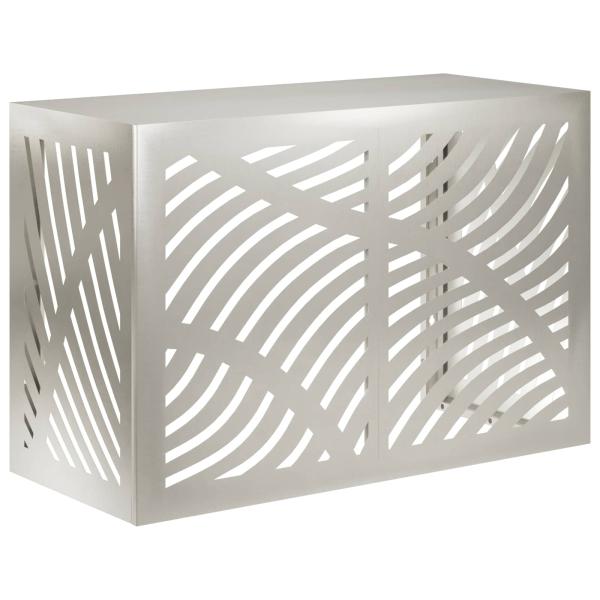 ARDEBO.de - Klimaanlagenabdeckung Silber 90 x 40 x 60 cm Edelstahl