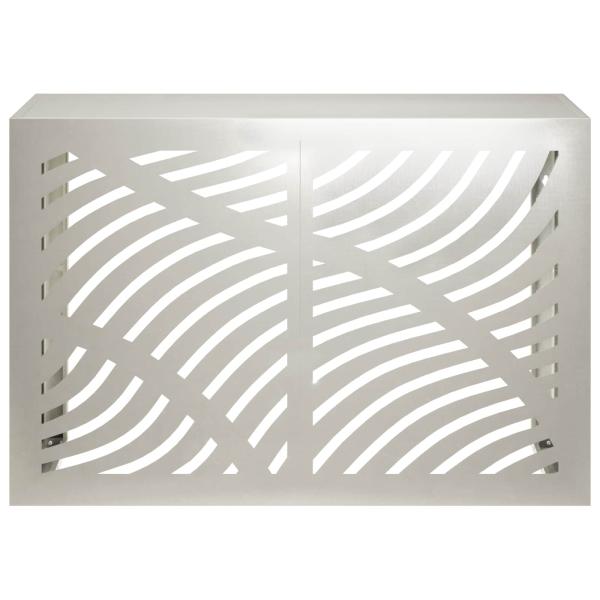 Klimaanlagenabdeckung Silber 90 x 40 x 60 cm Edelstahl