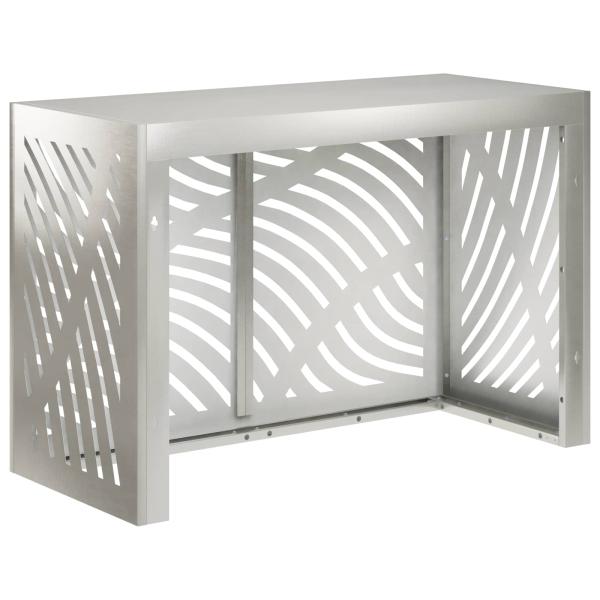 Klimaanlagenabdeckung Silber 90 x 40 x 60 cm Edelstahl