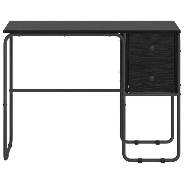 Schreibtisch mit Stauraum Schwarz Eichen-Optik 100 x 50 x 75 cm