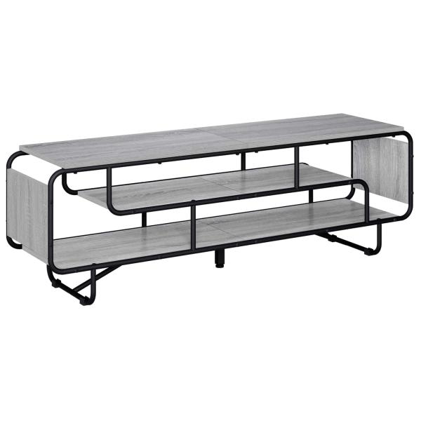 ARDEBO.de - TV-Ständer 140 x 36 x 45 cm Sonoma-Grau Holzwerkstoff