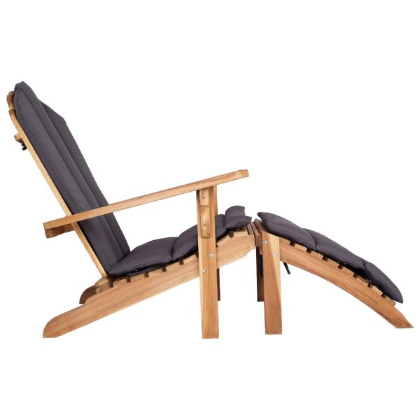 Garten-Adirondack-Stuhl mit Fußstütze Natur Massivholz Teak