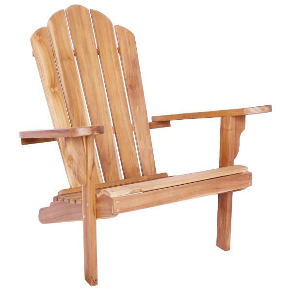 Garten-Adirondack-Stuhl Natur Massivholz Teak