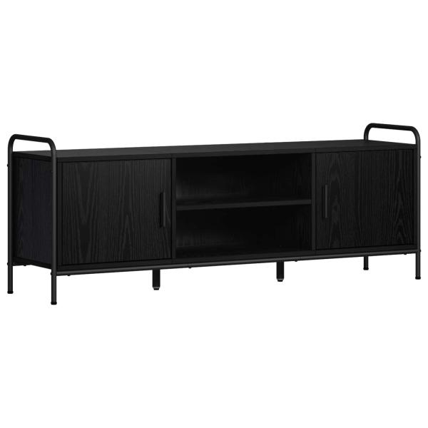 ARDEBO.de - TV-Schrank 133 x 33 x 50 cm Schwarz Eichen-Optik Holzwerkstoff