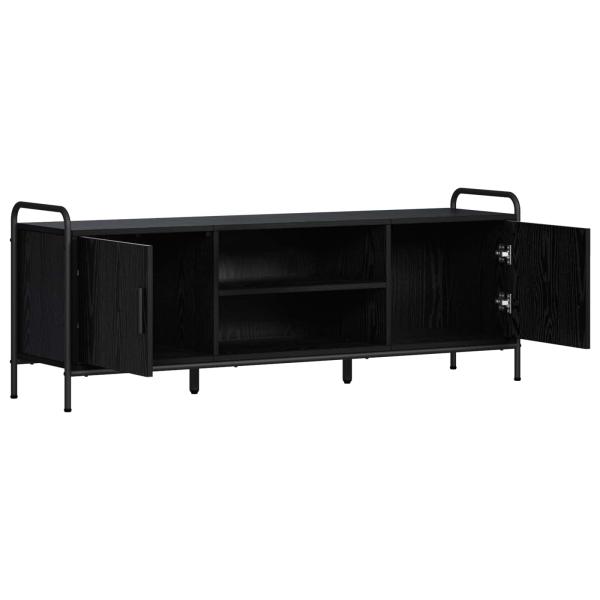 TV-Schrank 133 x 33 x 50 cm Schwarz Eichen-Optik Holzwerkstoff