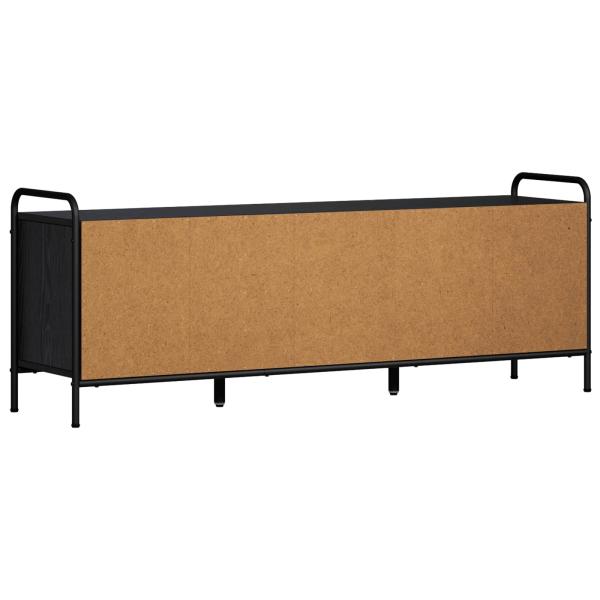TV-Schrank 133 x 33 x 50 cm Schwarz Eichen-Optik Holzwerkstoff