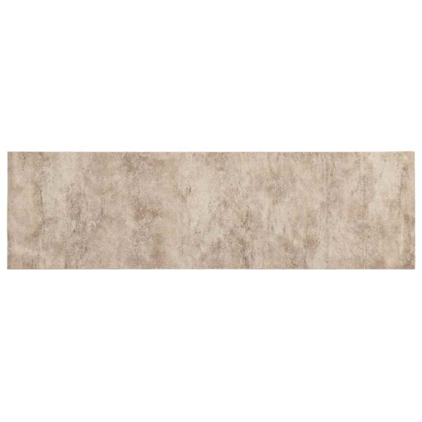 ARDEBO.de - Küchen Teppich Beiger Beton 300 x 60 cm 100% Polyamid Waschbar