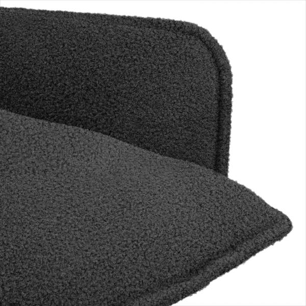 Sessel Dunkelgrau Bouclé