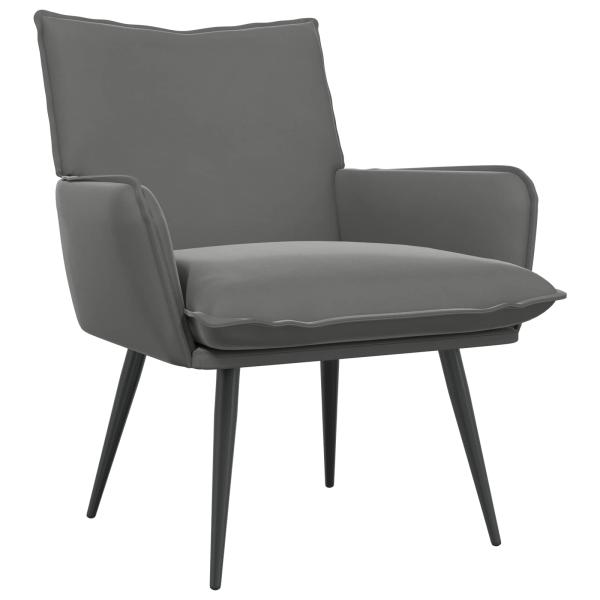 ARDEBO.de - Sessel Dunkelgrau Samt