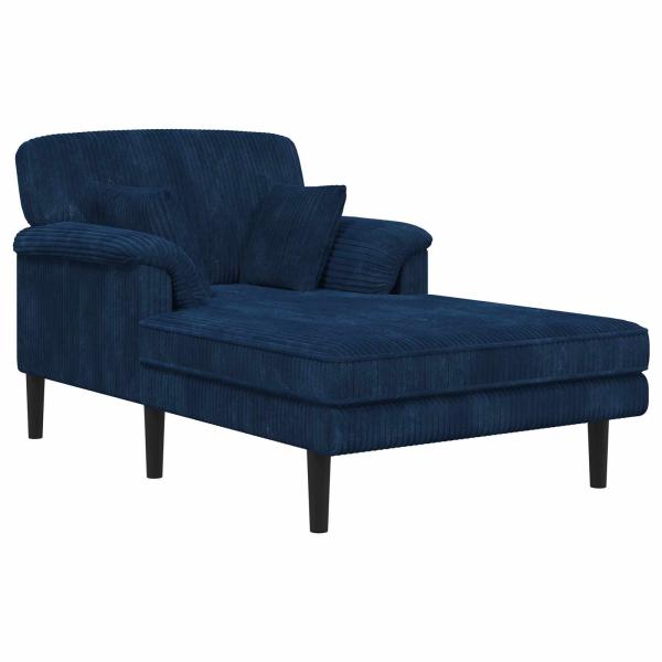 Chaiselongue Marineblau Cordstoff