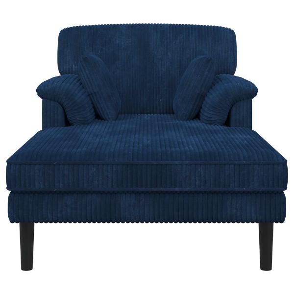 Chaiselongue Marineblau Cordstoff