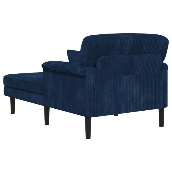 Chaiselongue Marineblau Cordstoff
