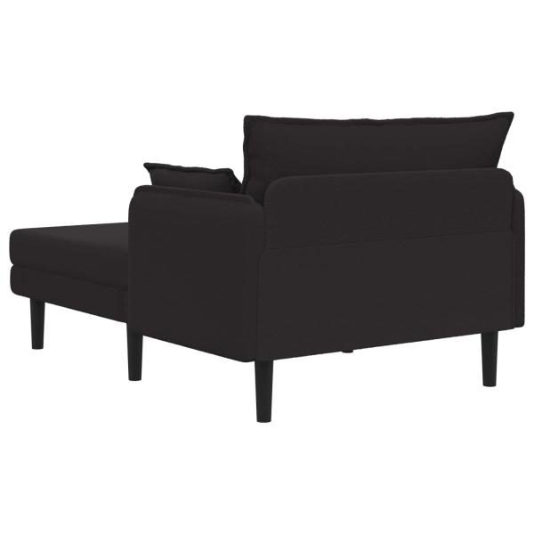 Große Chaiselongue Schwarz Bouclé