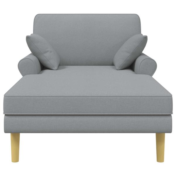 Chaiselongue Hellgrau Stoff