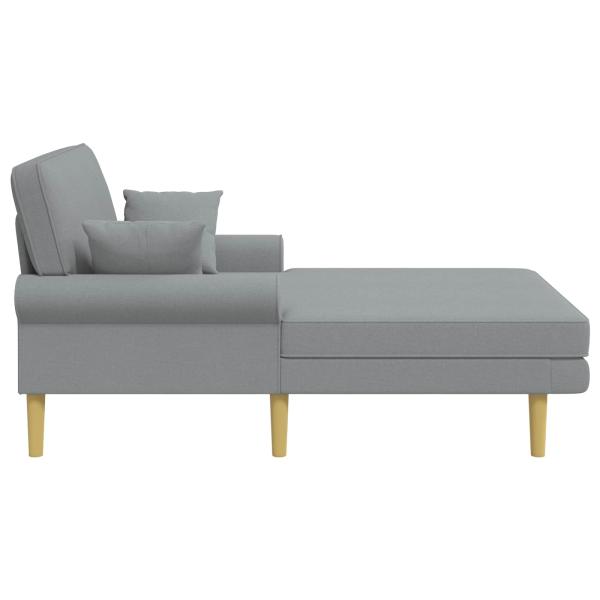 Chaiselongue Hellgrau Stoff
