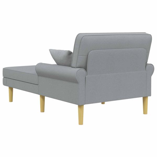 Chaiselongue Hellgrau Stoff