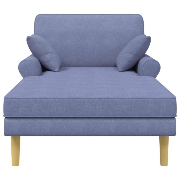 Chaiselongue Jeans blau Stoff