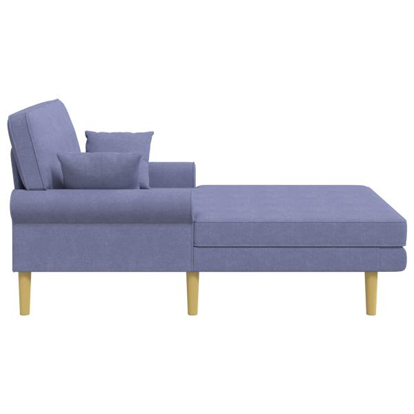 Chaiselongue Jeans blau Stoff