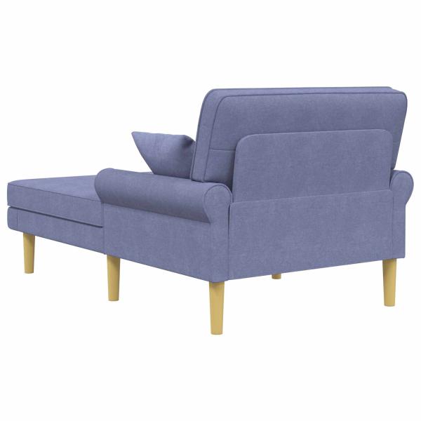 Chaiselongue Jeans blau Stoff