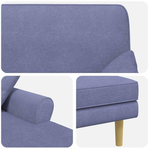 Chaiselongue Jeans blau Stoff