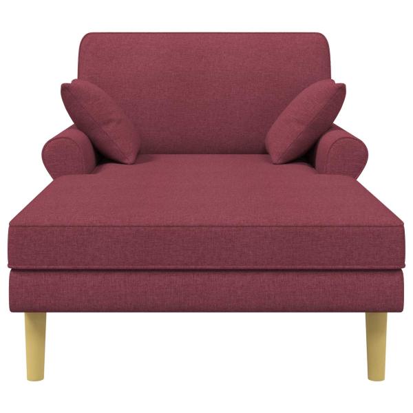 Chaiselongue Weinrot Stoff