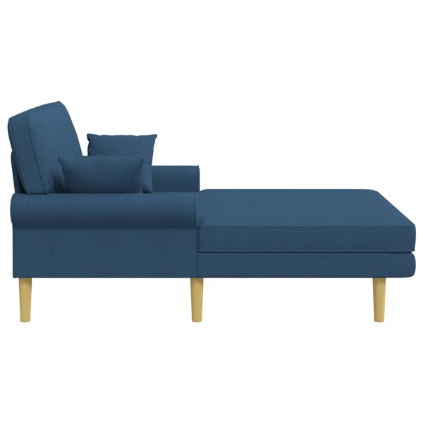 Chaiselongue Blau Stoff