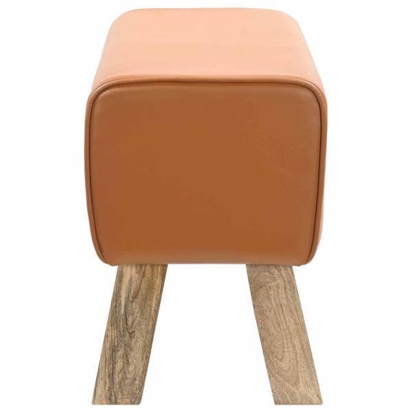 Bank 60 x 30 x 45 cm Echtes Leder Braun