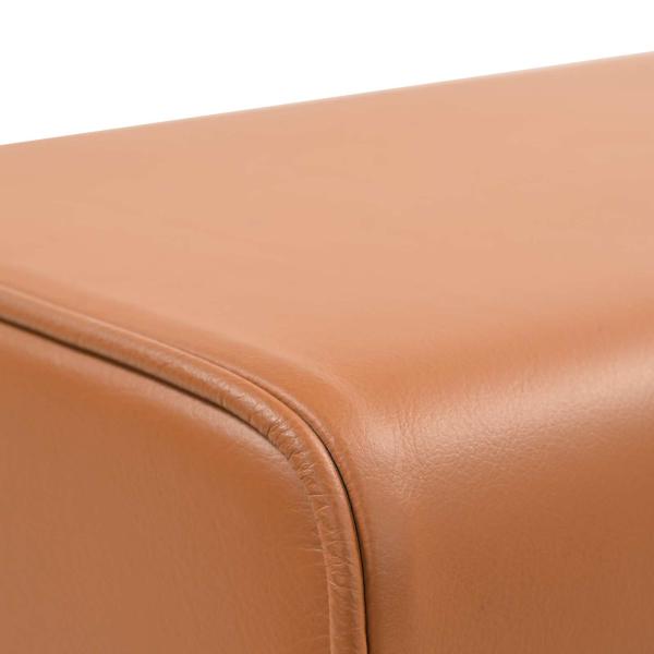 Bank 60 x 30 x 45 cm Echtes Leder Braun