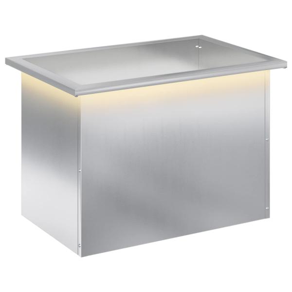 Garten-Pflanzkübel mit LED Silber 40 × 60 × 40 cm