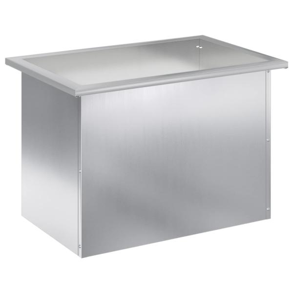 Garten-Pflanzkübel mit LED Silber 40 × 60 × 40 cm