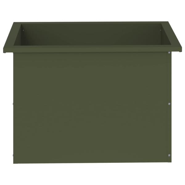 Garten-Pflanzkübel mit LED 2 stk. Olivgrün 40 × 60 × 40 cm
