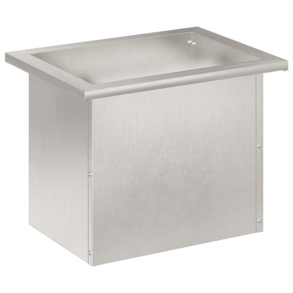 Garten-Pflanzkübel mit LED Silber 30 × 40 × 30 cm Edelstahl