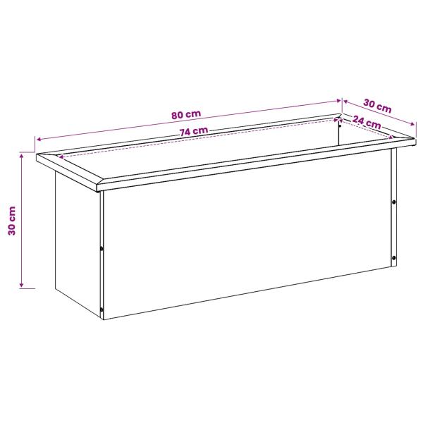 Garten-Pflanzkübel mit LED 2 stk. Silber 30 x 80 x 30 cm