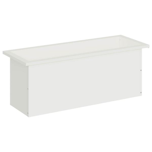 Garten-Pflanzkübel mit LED Weiß 30 x 80 x 30 cm Stahl