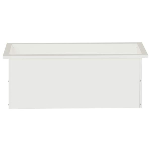 Garten-Pflanzkübel mit LED Weiß 30 x 80 x 30 cm Stahl