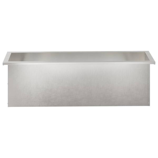 Garten-Pflanzkübel mit LED 2 stk. Silber 30 × 100 × 30 cm