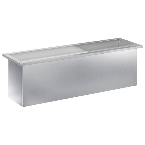 Garten-Pflanzkübel mit LED Silber 30 × 100 × 30 cm
