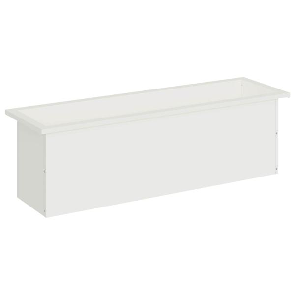 Garten-Pflanzkübel mit LED Weiß 30 × 100 × 30 cm Stahl