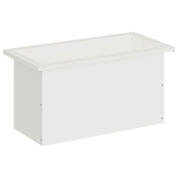Garten-Pflanzkübel mit LED Weiß 30 × 60 × 30 cm Stahl
