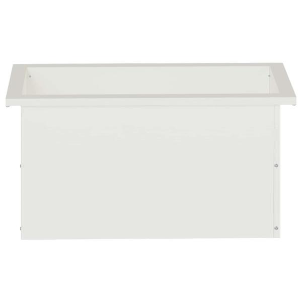 Garten-Pflanzkübel mit LED Weiß 30 × 60 × 30 cm Stahl