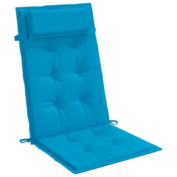 Hochlehner-Auflagen 4 Stk. Hellblau Oxford-Gewebe