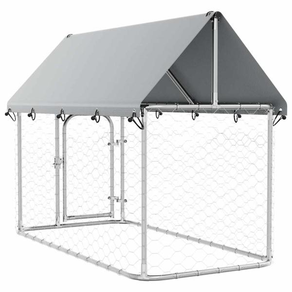 Outdoor-Hundezwinger mit Dach 200x100x150 cm