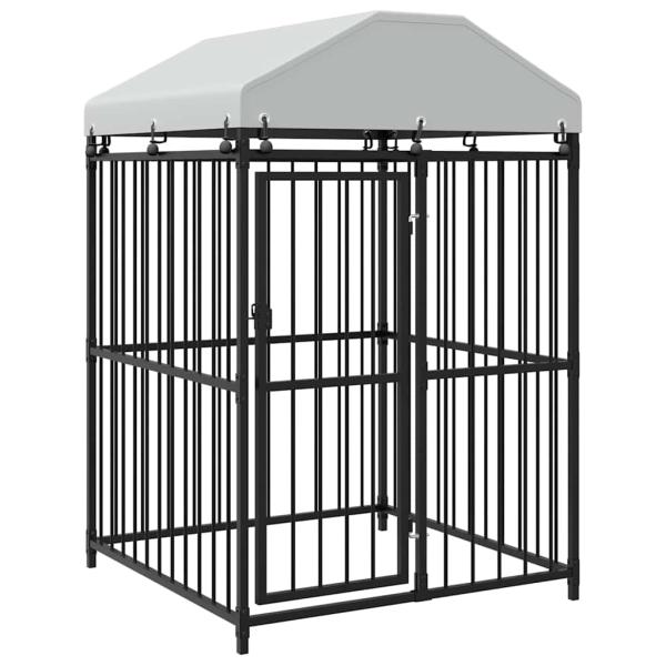 Outdoor-Hundezwinger mit Überdachung 120x120x150 cm