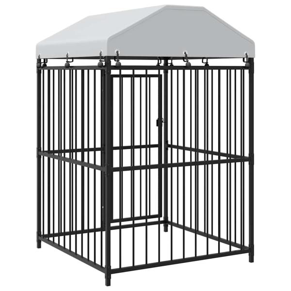 Outdoor-Hundezwinger mit Überdachung 120x120x150 cm