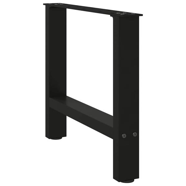 Couchtischbeine Schwarz 2 Stk. 50x(42-43) cm Stahl