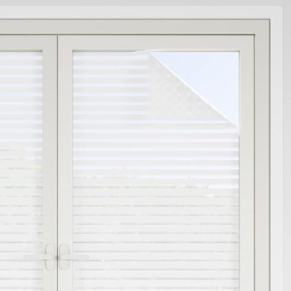Fensterfolien 2 Stk. Matt Streifenmuster PVC