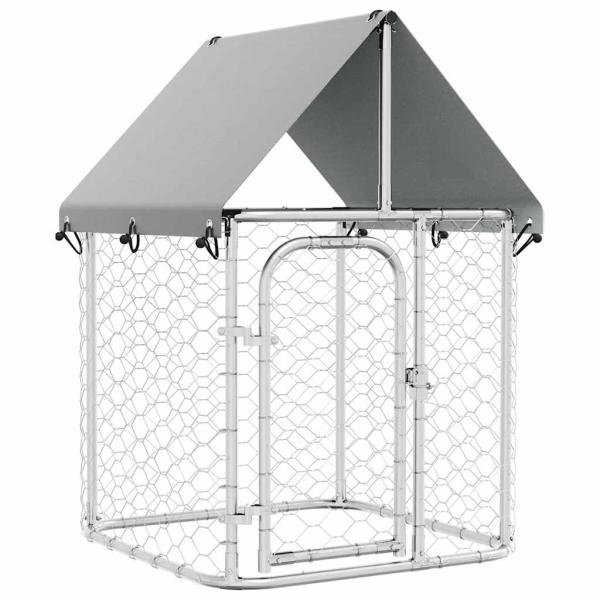 Outdoor-Hundezwinger mit Dach 100x100x150 cm