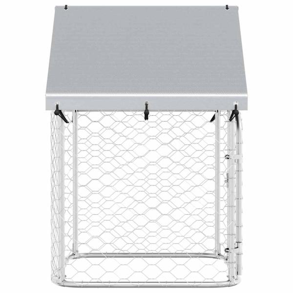 Outdoor-Hundezwinger mit Dach 100x100x150 cm